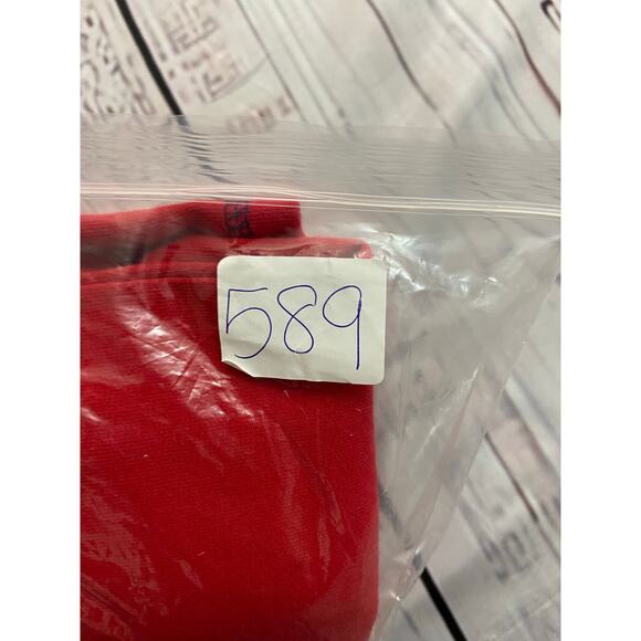 Quacker Factory Vest Womens L French Terry Rhinestone Zip Front Red Mock Neck - Picture 11 of 12